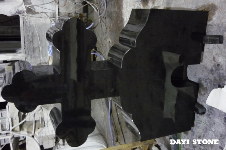 Cross Headstones Top Shanxi Black Granite Stone - Dayi Stone Cross Headstones Top Shanxi Black Granite Stone - Dayi Stone